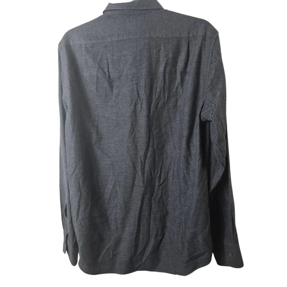 J.Crew Men's Gray Black Button-Down Shirt 100% Cotton Business Casual Workwear M